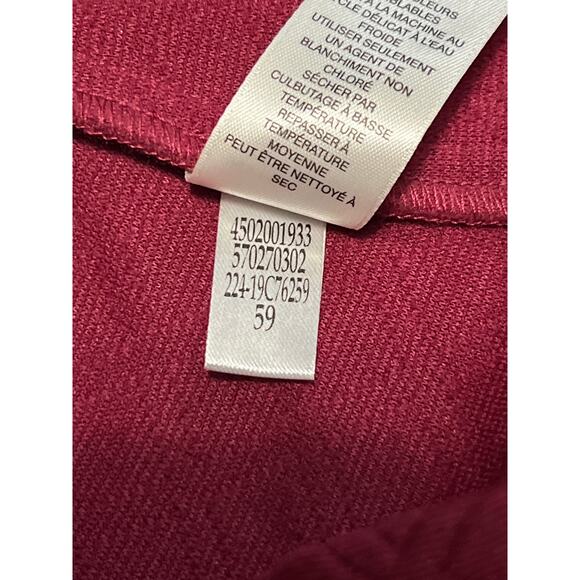 Chico's Maroon Zip Up Diamond Pattern Jacket Women's Size 1 (US 8) $139 - Picture 5 of 8